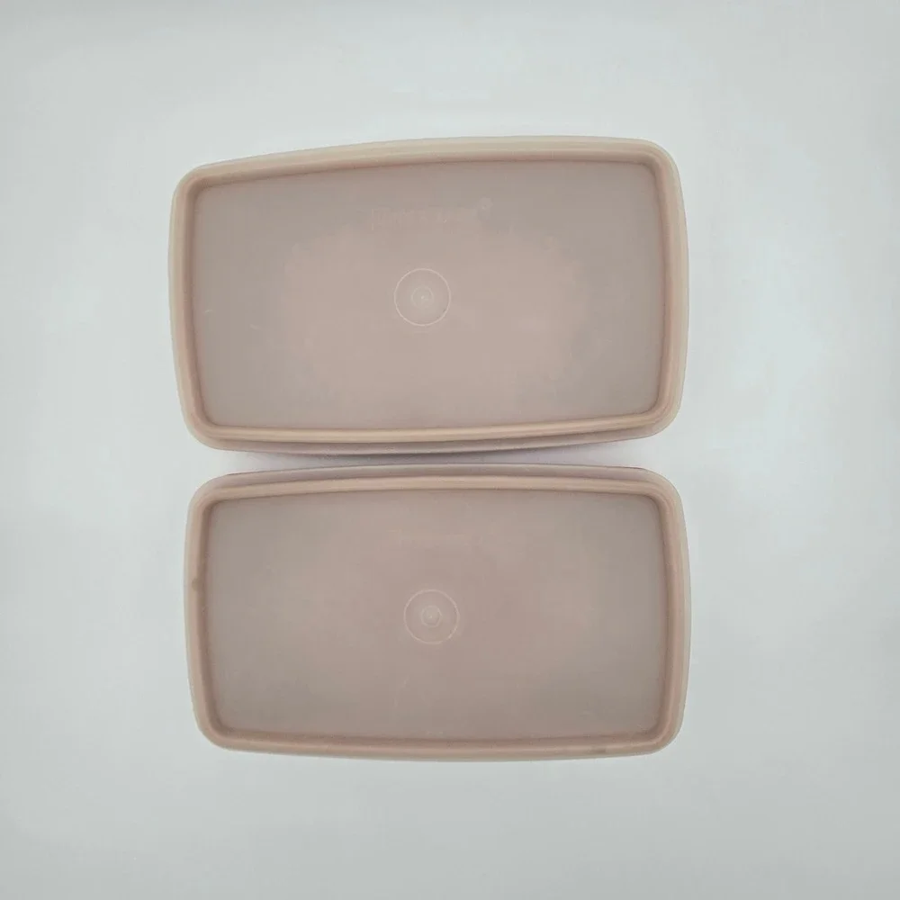Tupperware Food Storage Containers Set 3 Red‎ Vintage Kitchen Mid-Century Modern